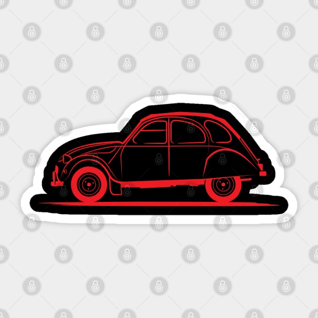 Citroen 2CV Deux Chevaux Sticker by PauHanaDesign